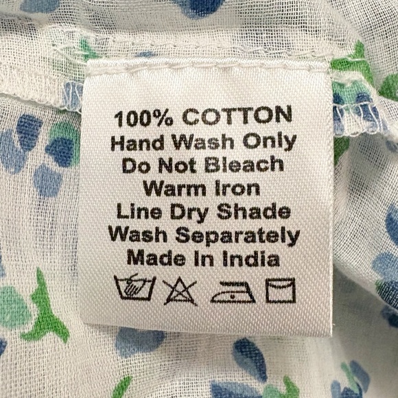 NWT Daughters Of India Kyra Mini‎ Dress in Azure Blue & White Floral - Picture 12 of 12